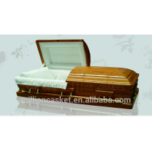 DH-034 antique oak funeral casket